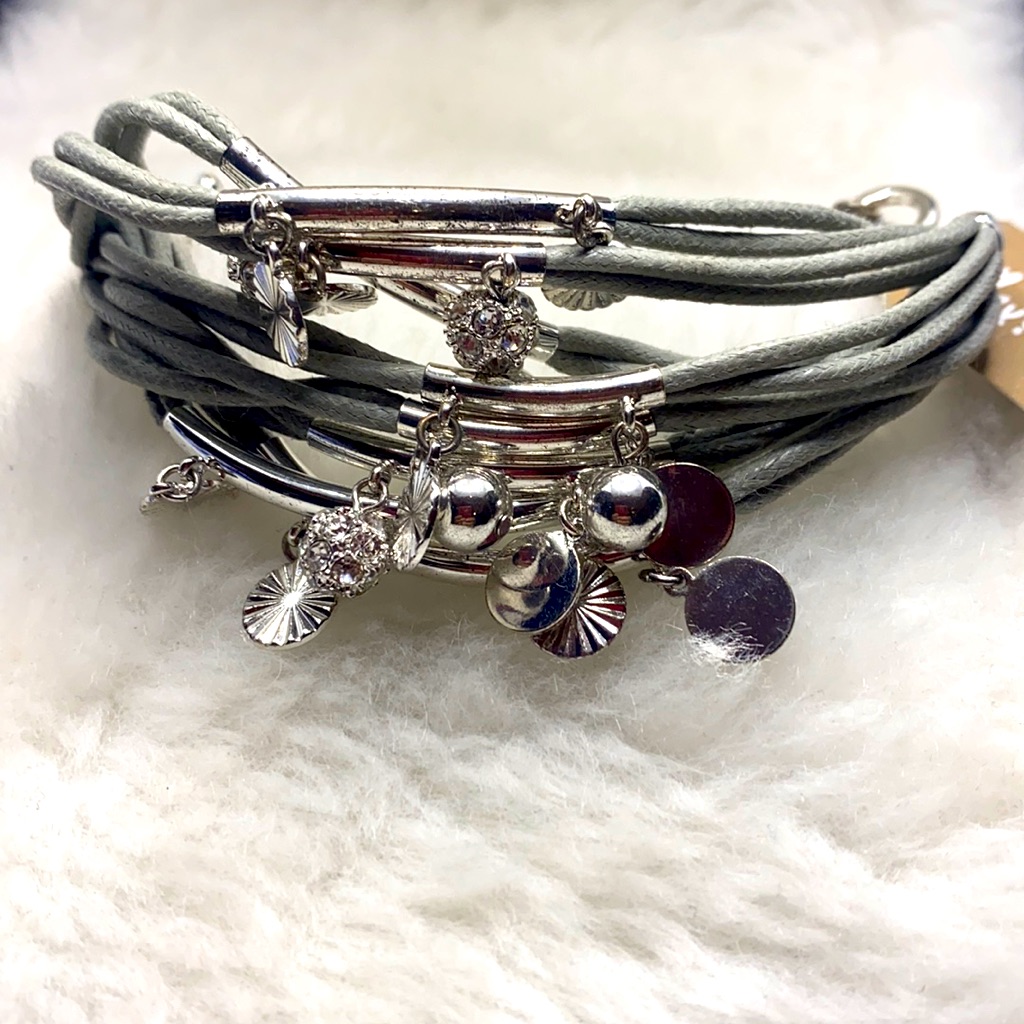 Max & Zoe Chunked Silver Bracelet New With Tags